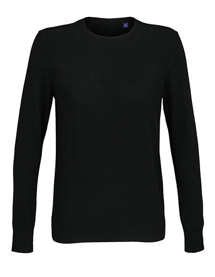 Sweter Damski Slim z Okrągłym Dekoltem NB3985 - Deep Black