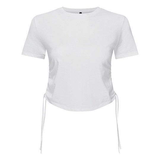 Top Damski Krotki Bawelniany TR069 - White