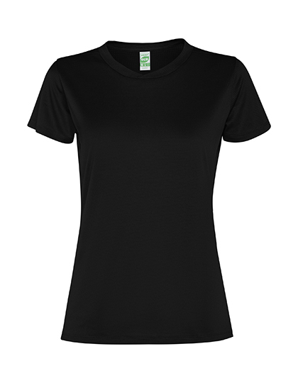 T-shirt Damski Sportowy Poliester z Recyklingu RY0305 - Black 02