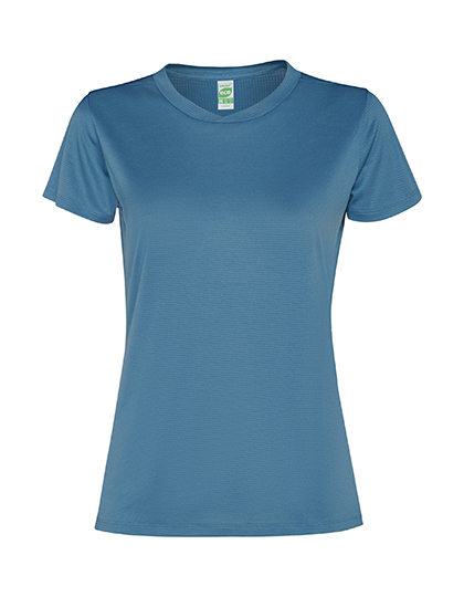 T-shirt Damski Sportowy Poliester z Recyklingu RY0305 - Storm Blue 170