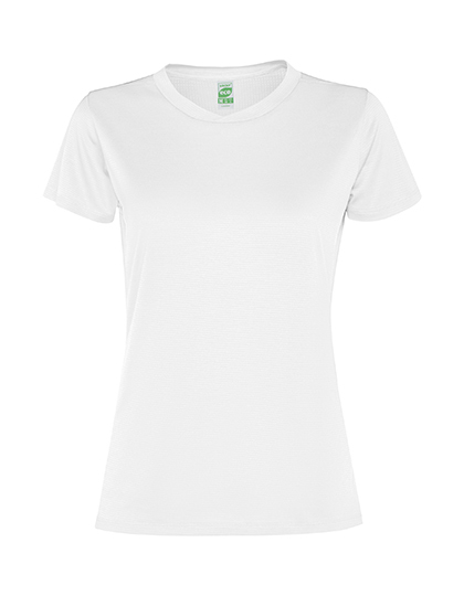 T-shirt Damski Sportowy Poliester z Recyklingu RY0305 - White 01