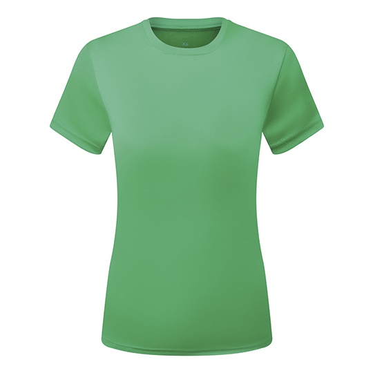 Koszulka Damska Slim Teksturowana Odprowadzajaca Wilgoc TR504 - Bright Kelly