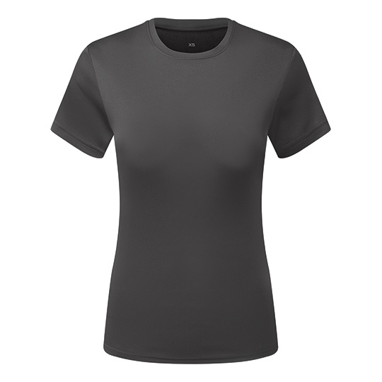Koszulka Damska Slim Teksturowana Odprowadzajaca Wilgoc TR504 - Charcoal