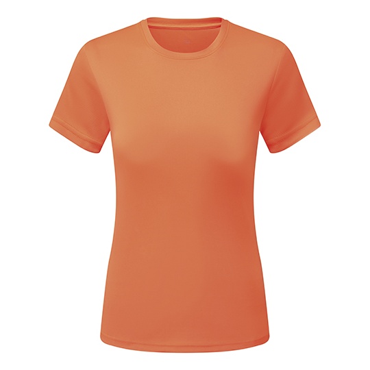 Koszulka Damska Slim Teksturowana Odprowadzajaca Wilgoc TR504 - Lightning Orange