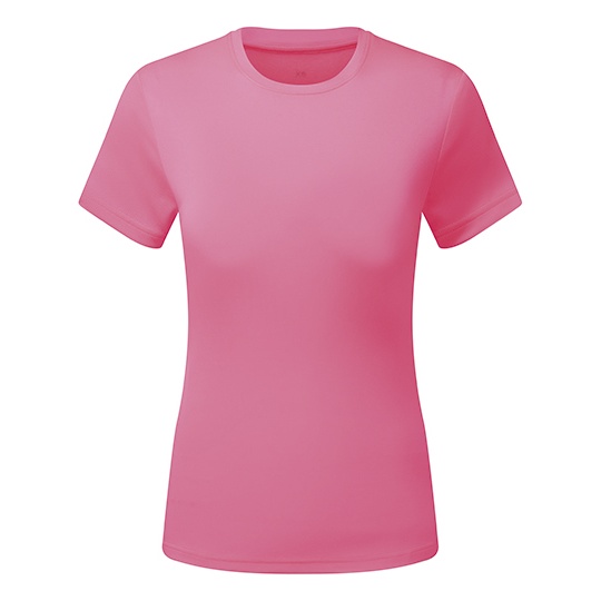 Koszulka Damska Slim Teksturowana Odprowadzajaca Wilgoc TR504 - Lightning Pink