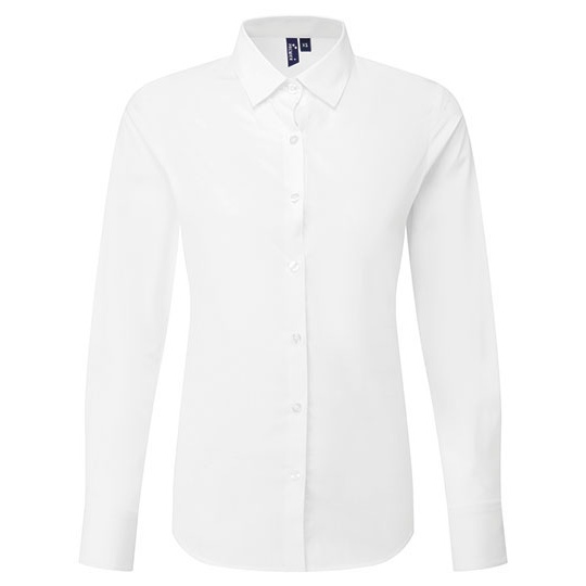 Damska koszula z dlugim rekawem PW303 - White