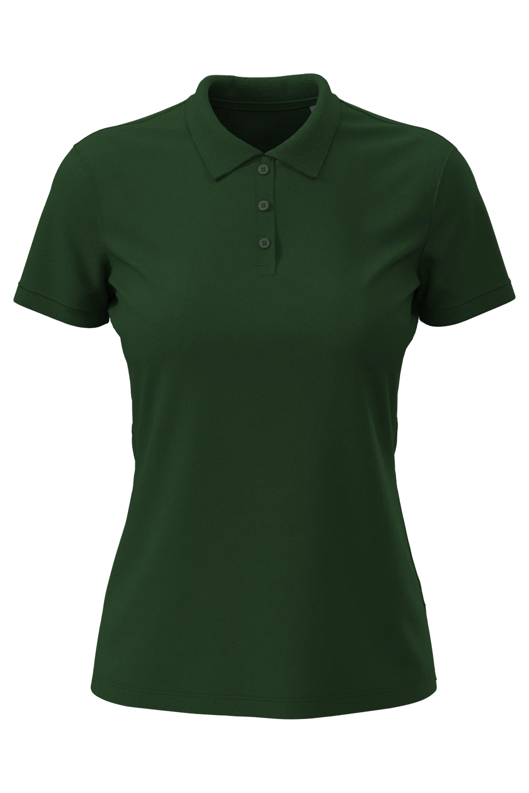 Koszulka Polo Damska Dopasowana S9160 - Bottle Green