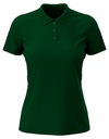 Koszulka Polo Damska Dopasowana S9160 - Bottle Green