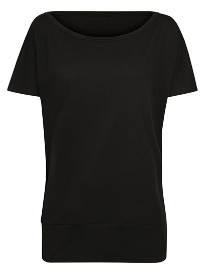 T-shirt Damski Klasyczny Bawelniany BY039 - Black