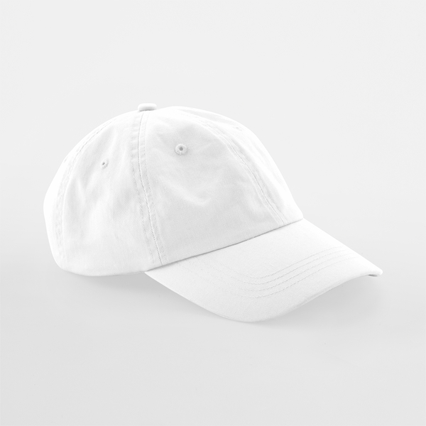 Czapka 6-panelowa Bawelna Chino Niski Profil CB653 - White
