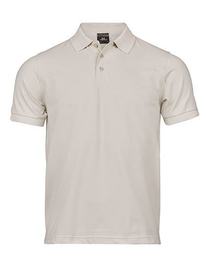 Polo Męskie Slim Organiczna Bawełna Elastan TJ1405 - Cement