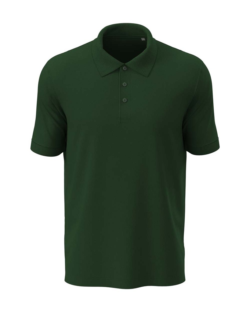 Koszulka Polo Męska Klasyczna Bawełniana S9060 - Bottle Green