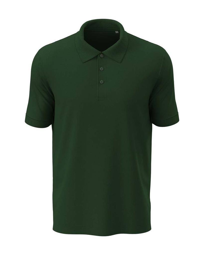 Koszulka Polo Meska Klasyczna Bawelniana S9060 - Bottle Green