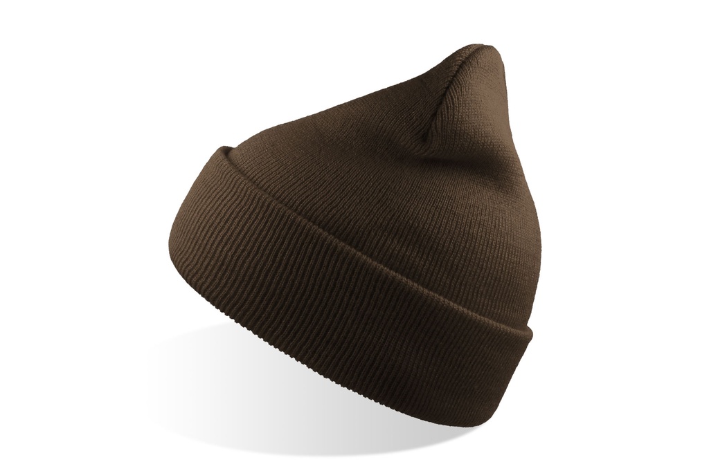 Czapka Beanie z Mankietem Przetworzony Poliester AT125 - Brown