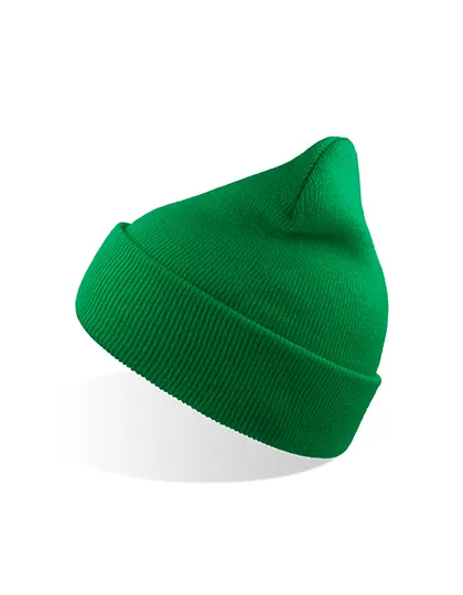 Czapka Beanie z Mankietem Przetworzony Poliester AT125 - Green