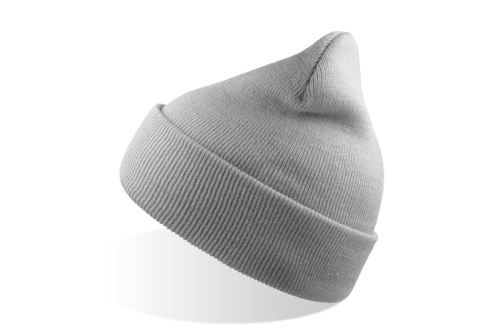 Czapka Beanie z Mankietem Przetworzony Poliester AT125 - Light Grey
