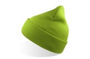 Czapka Beanie z Mankietem Przetworzony Poliester AT125 - Lime Green