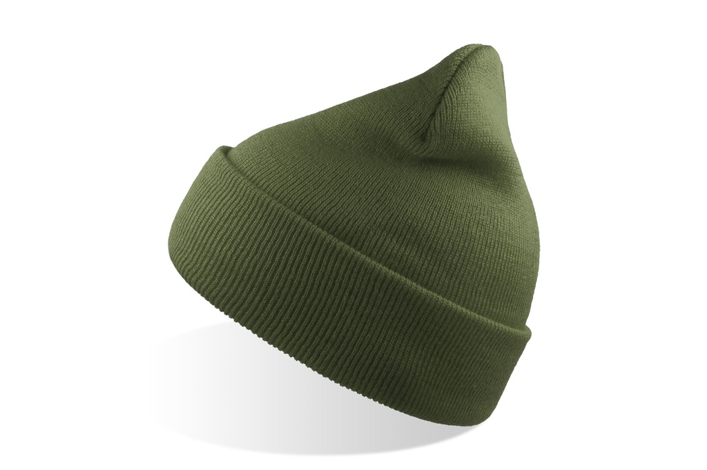 Czapka Beanie z Mankietem Przetworzony Poliester AT125 - Moss