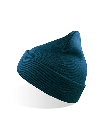 Czapka Beanie z Mankietem Przetworzony Poliester AT125 - Petrol