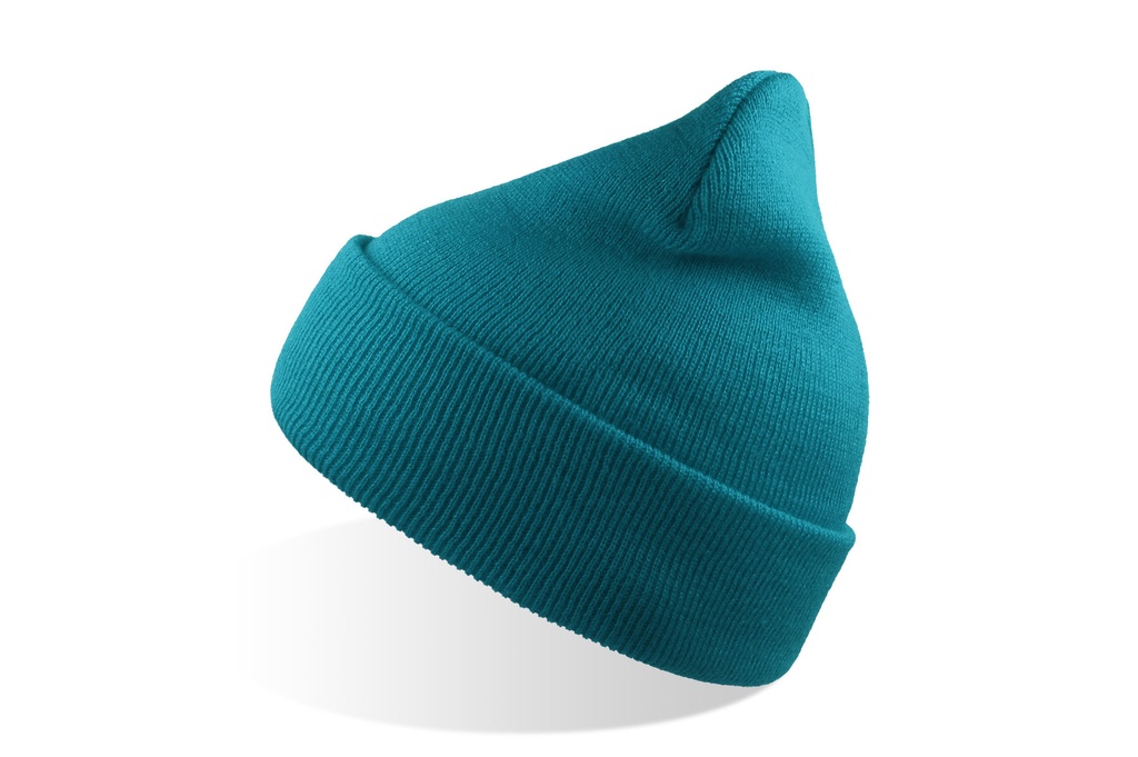 Czapka Beanie z Mankietem Przetworzony Poliester AT125 - Turquoise