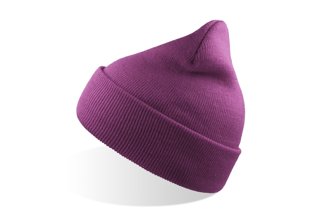 Czapka Beanie z Mankietem Przetworzony Poliester AT125 - Violet
