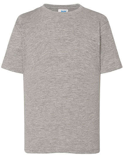 T-shirt dzieciecy z krotkim rekawem JHK TSRK 190 PK - Grey Melange