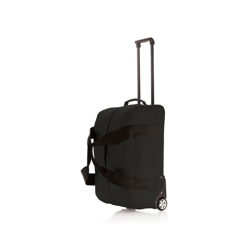 Weekendowa torba sportowa, podrozna na kolkach P790.001 - czarny