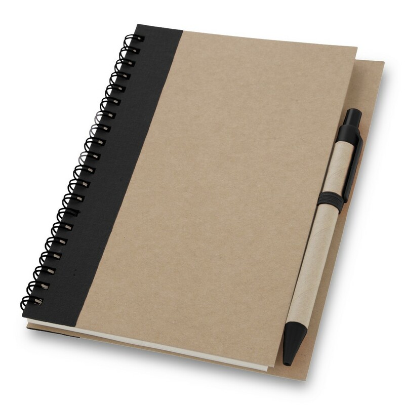 Notatnik ok. A5 z długopisem | Salvatore V2389-03 - czarny