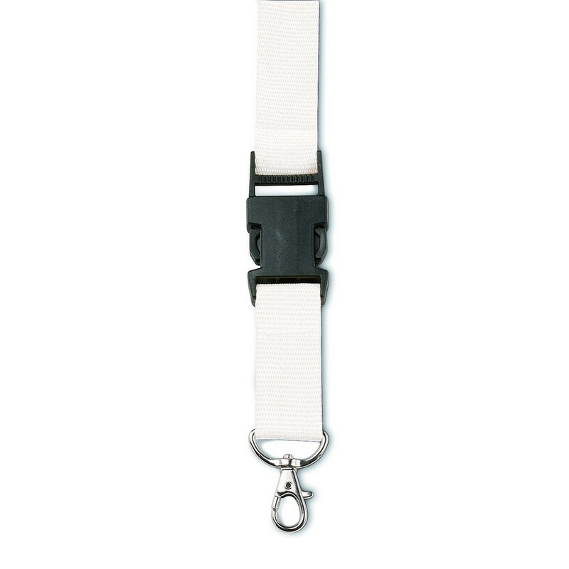 Smycz reklamowa V2403-02 - bialy