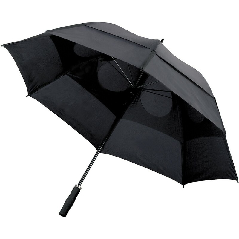 Wiatroodporny parasol manualny V4213-03 - czarny