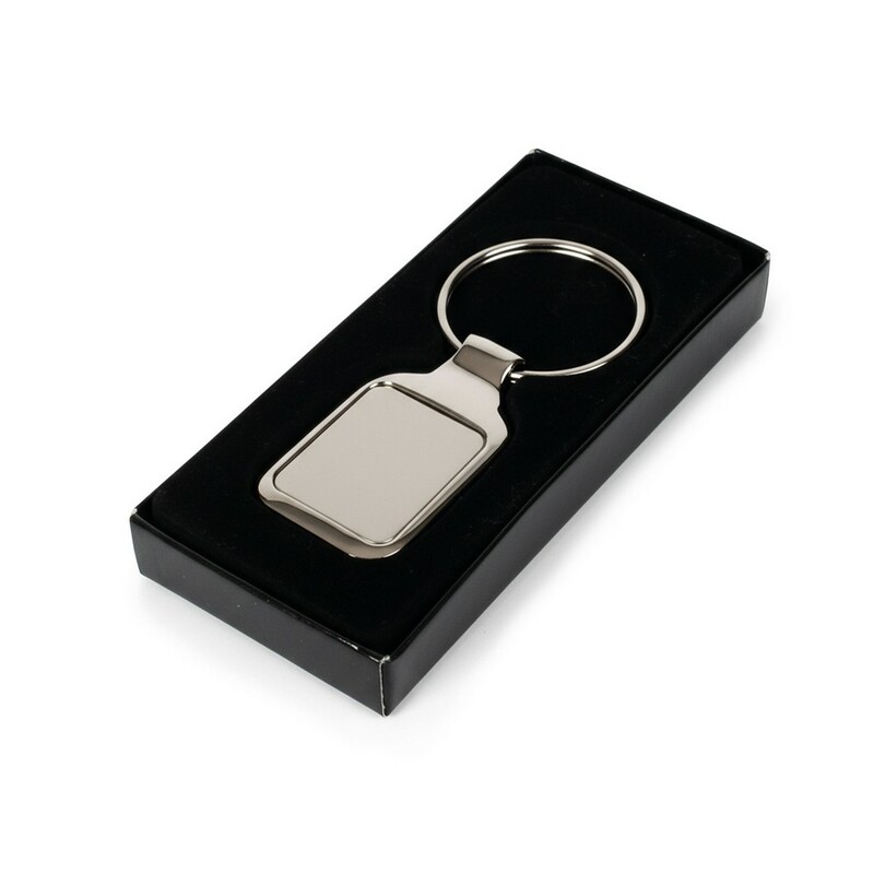 Prostokątny brelok do kluczy | Tristian V2029-32 - srebrny