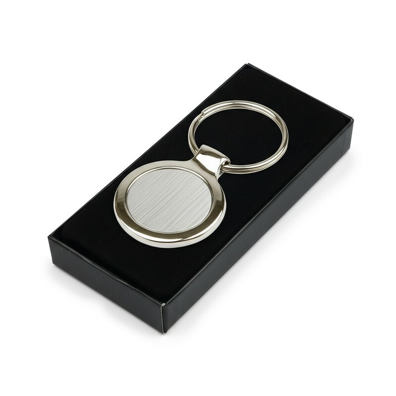 Okrągły brelok do kluczy | Lisa V2033-32 - srebrny