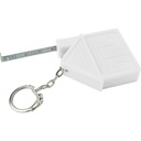 Brelok do kluczy "domek", miara 2m V2088-02 - bialy