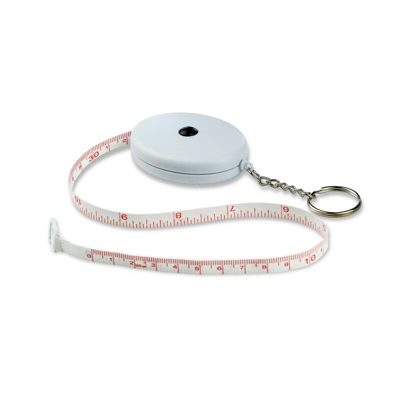 Brelok do kluczy, miara 1,5m V5615-02 - bialy