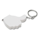 Brelok do kluczy "kciuk", miara 1m V5630-02 - bialy