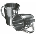 Zestaw: 2 kubki 200 ml V4543-32 - srebrny