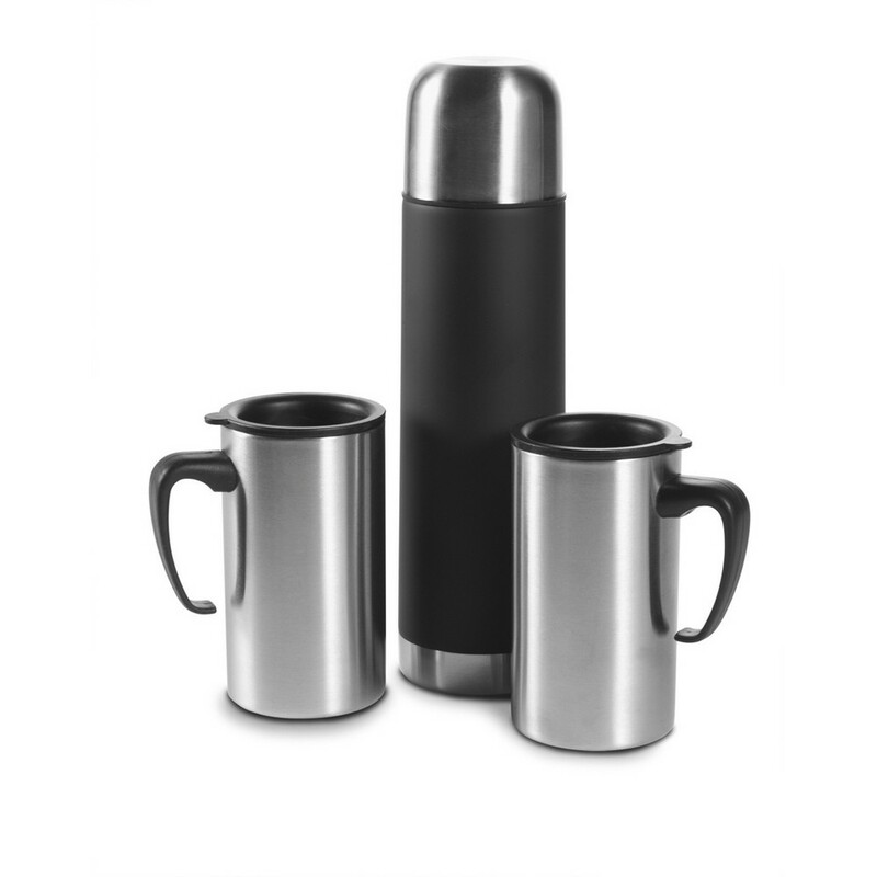 Termos 500 ml i 2 kubki 260 ml V4635-00 - neutralny