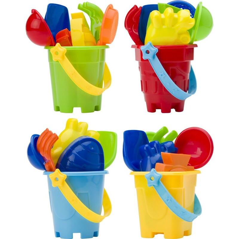 Zestaw plazowy, wiaderko V8649-99 - wielokolorowy