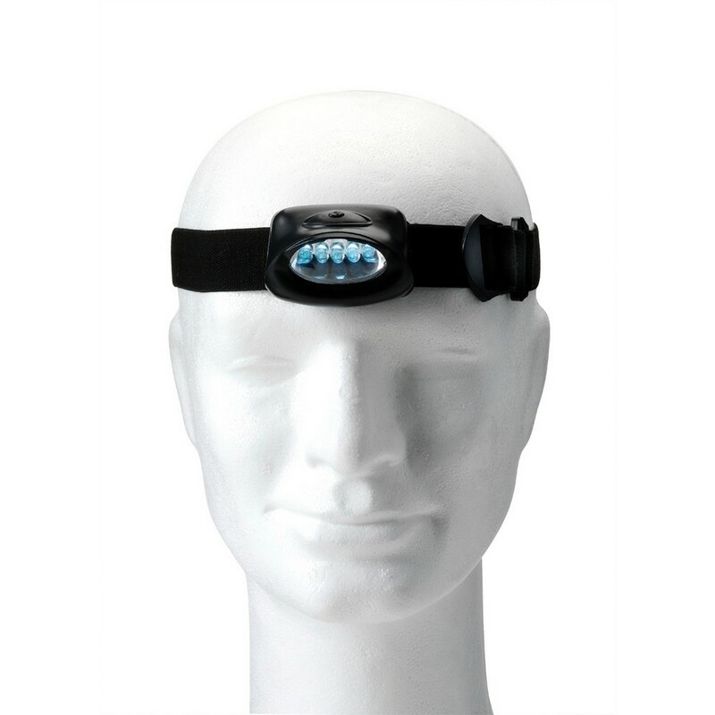 Latarka na glowe 5 LED V5528-03 - czarny