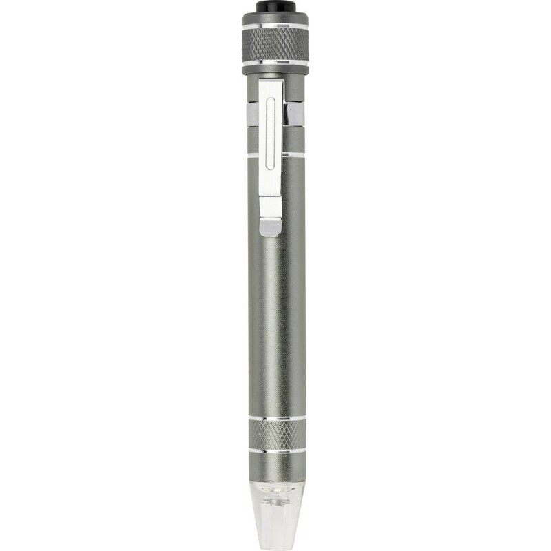 Srubokret, 6 koncowek, lampka LED V5764-19 - szary