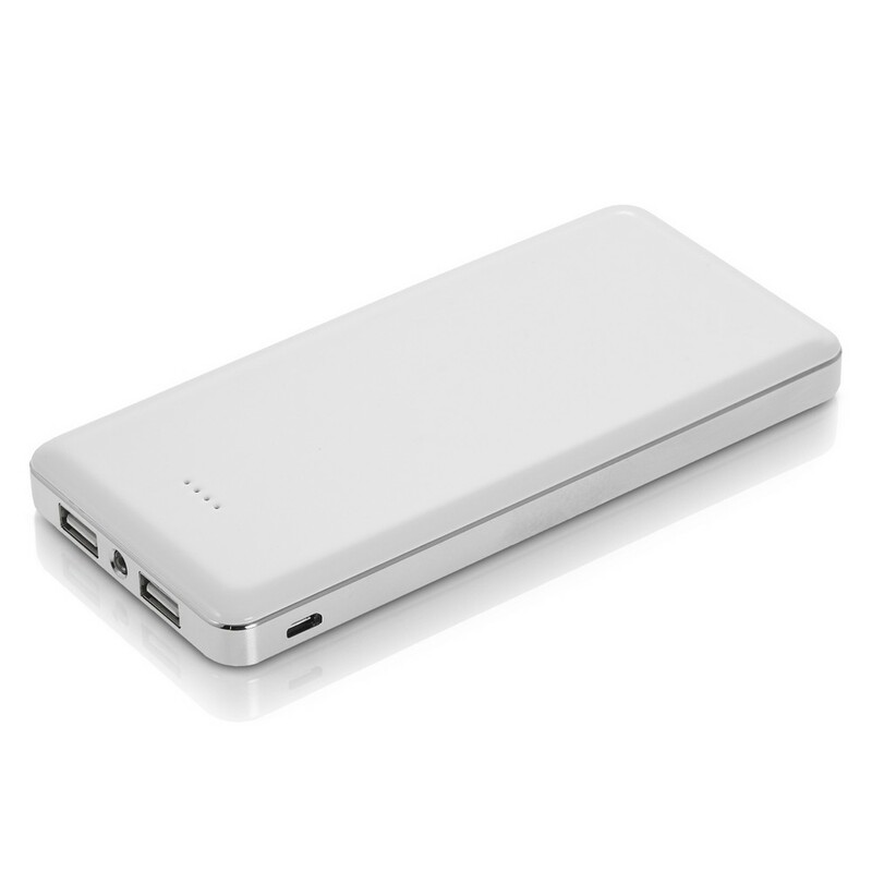 Power bank 12000 mAh z lampką | Sawyer V3384-02 - biały