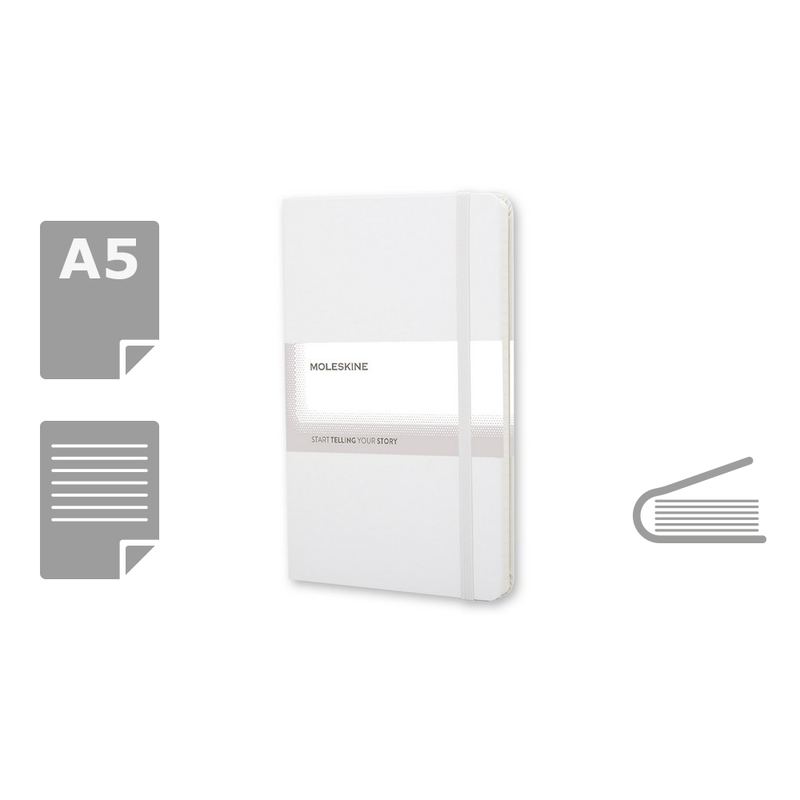 MOLESKINE Notatnik ok. A5 VM301-02 - bialy