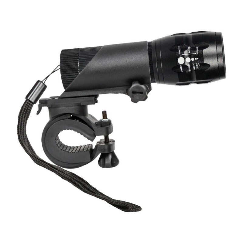 Latarka 1 CREE LED Air Gifts, lampka rowerowa | Cynthia V8747-03 - czarny