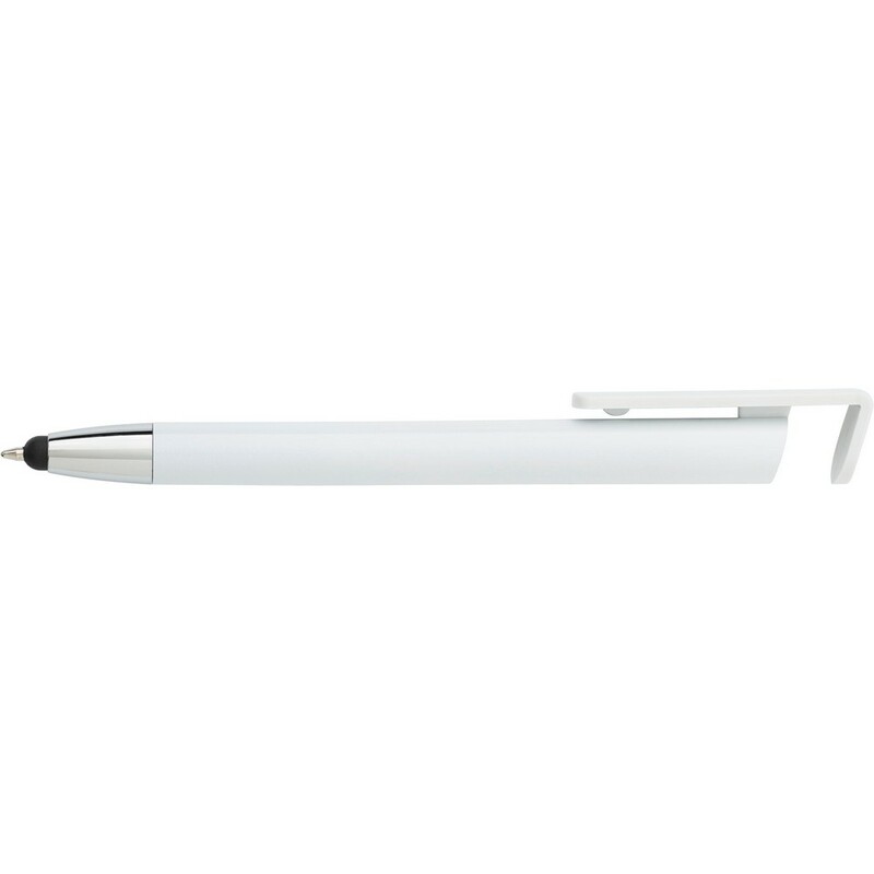 Dlugopis, touch pen, stojak na telefon V1753-02 - bialy