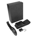 Zestaw podróżny Mauro Conti, cyfrowa waga do bagażu, pas do walizki, kłódka podróżna | Abigail V4999-03 - czarny