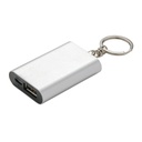 Power bank 1000 mAh, brelok do kluczy P324.190 - srebrny