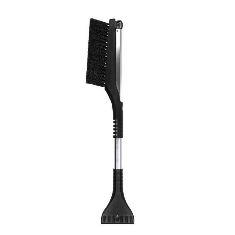 Skrobaczka i miotla do odgarniania sniegu, teleskopowy uchwyt (max. 88 cm) | Ethel V9702-03 - czarny