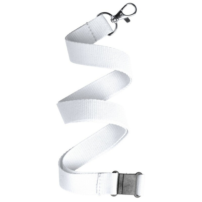 Smycz reklamowa V2977-02 - bialy