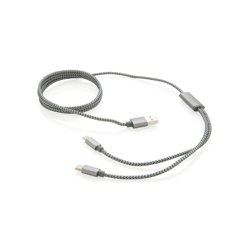 Kabel do ladowania 3 w 1 P302.232 - szary