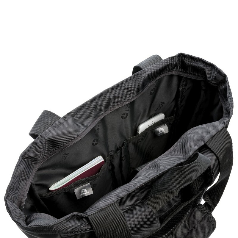 Plecak, torba na laptopa 15" Swiss Peak, ochrona RFID P762.451 - czarny